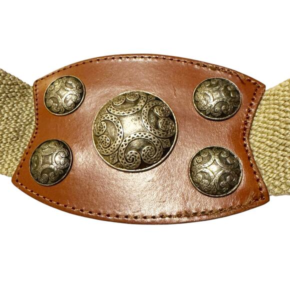 Vintage Omega Genuine Leather Waist Belt Decorative Element Size M/L NWOT main image 2